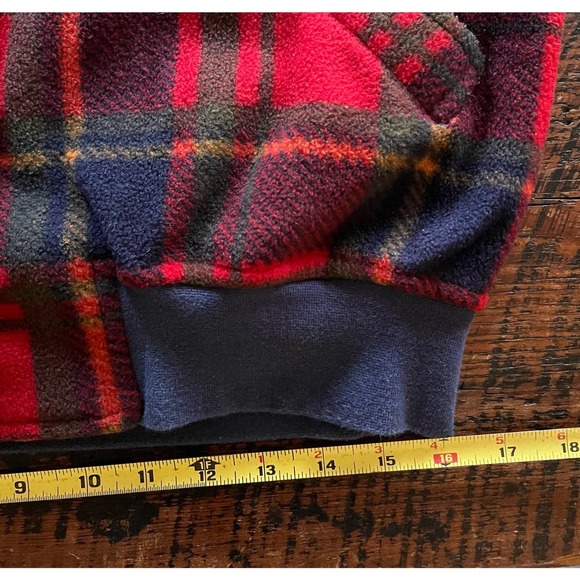 Vintage Fleece Bomber Lightweight Tartan Plaid Jacket Made in Nepal - Picture 12 of 12